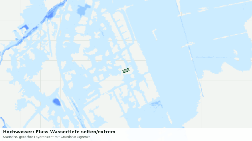 Statische Kartenansicht: Hochwasser: Fluss-Wassertiefe selten/extrem