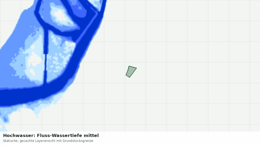 Statische Kartenansicht: Hochwasser: Fluss-Wassertiefe mittel