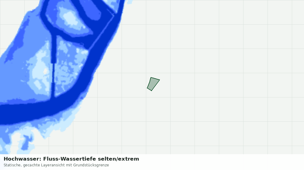 Statische Kartenansicht: Hochwasser: Fluss-Wassertiefe selten/extrem