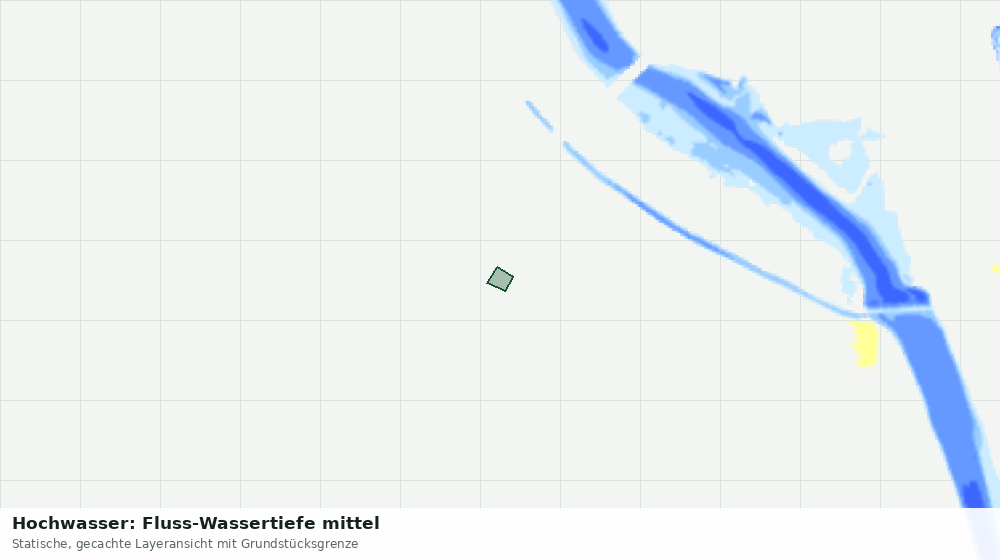 Statische Kartenansicht: Hochwasser: Fluss-Wassertiefe mittel
