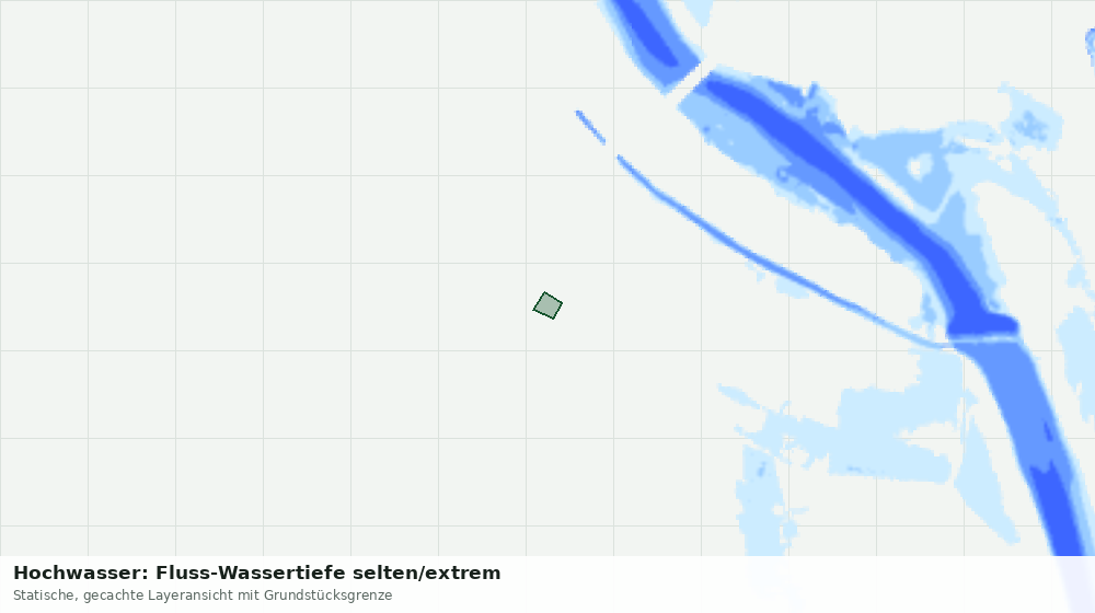Statische Kartenansicht: Hochwasser: Fluss-Wassertiefe selten/extrem