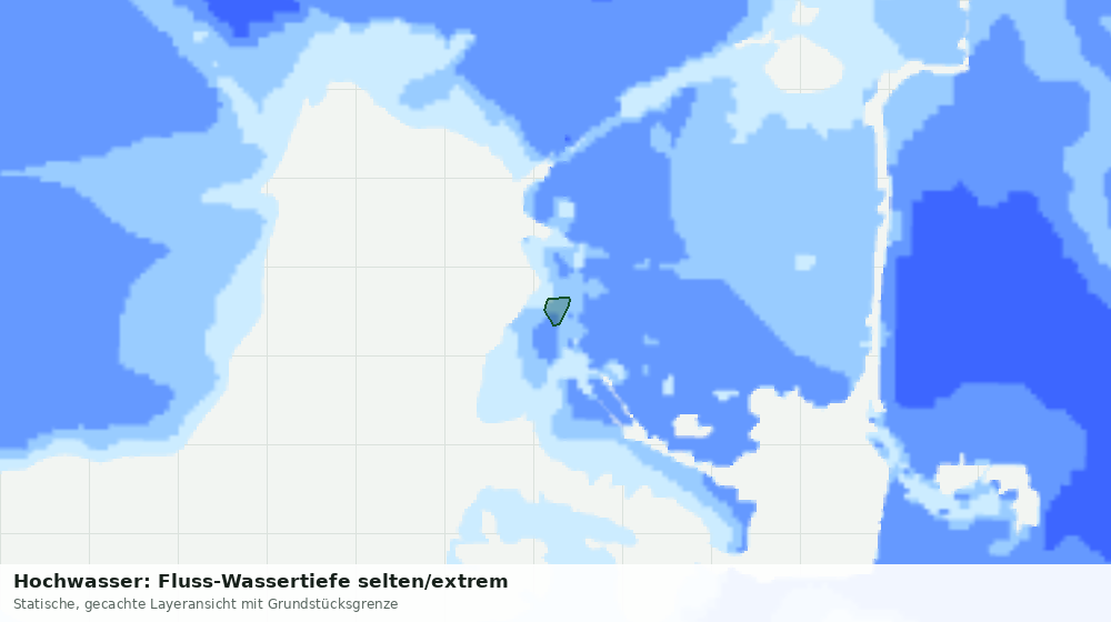 Statische Kartenansicht: Hochwasser: Fluss-Wassertiefe selten/extrem