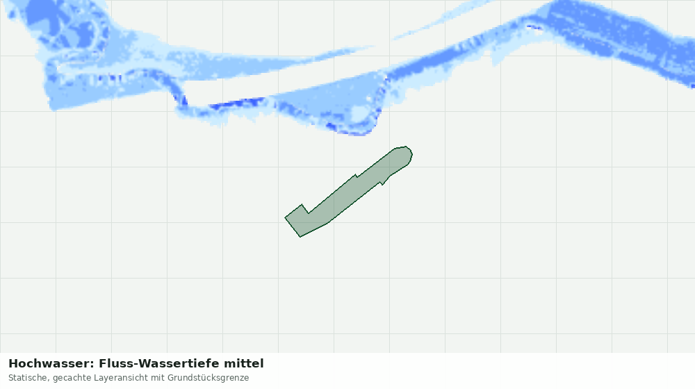 Statische Kartenansicht: Hochwasser: Fluss-Wassertiefe mittel
