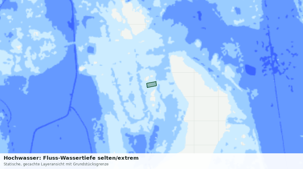 Statische Kartenansicht: Hochwasser: Fluss-Wassertiefe selten/extrem
