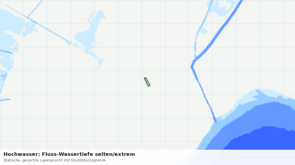 Statische Kartenansicht: Hochwasser: Fluss-Wassertiefe selten/extrem