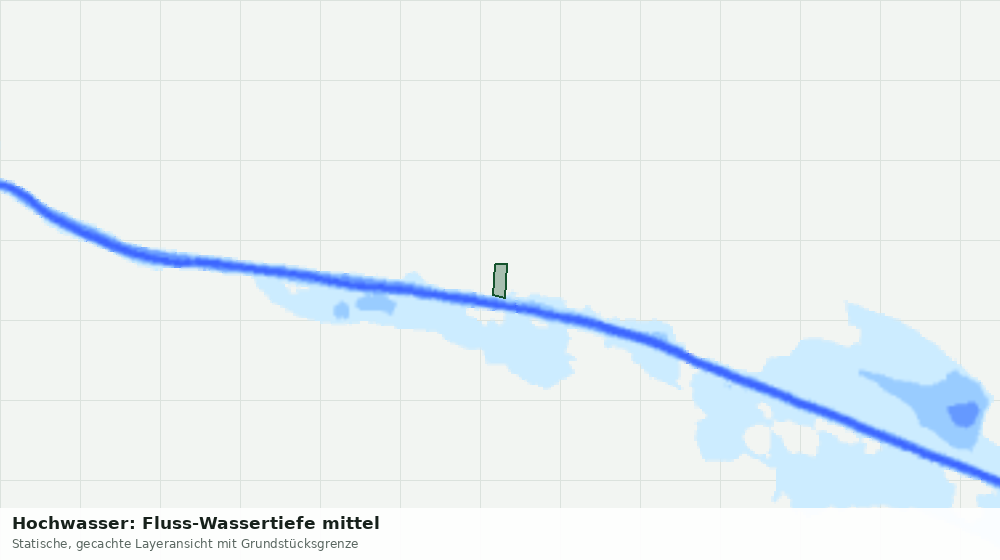 Statische Kartenansicht: Hochwasser: Fluss-Wassertiefe mittel