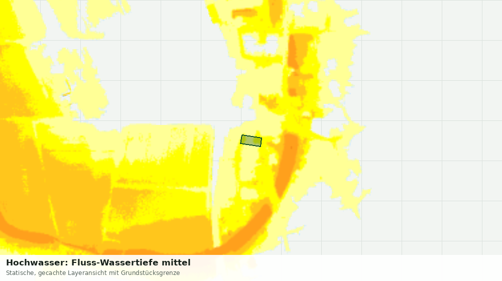Statische Kartenansicht: Hochwasser: Fluss-Wassertiefe mittel