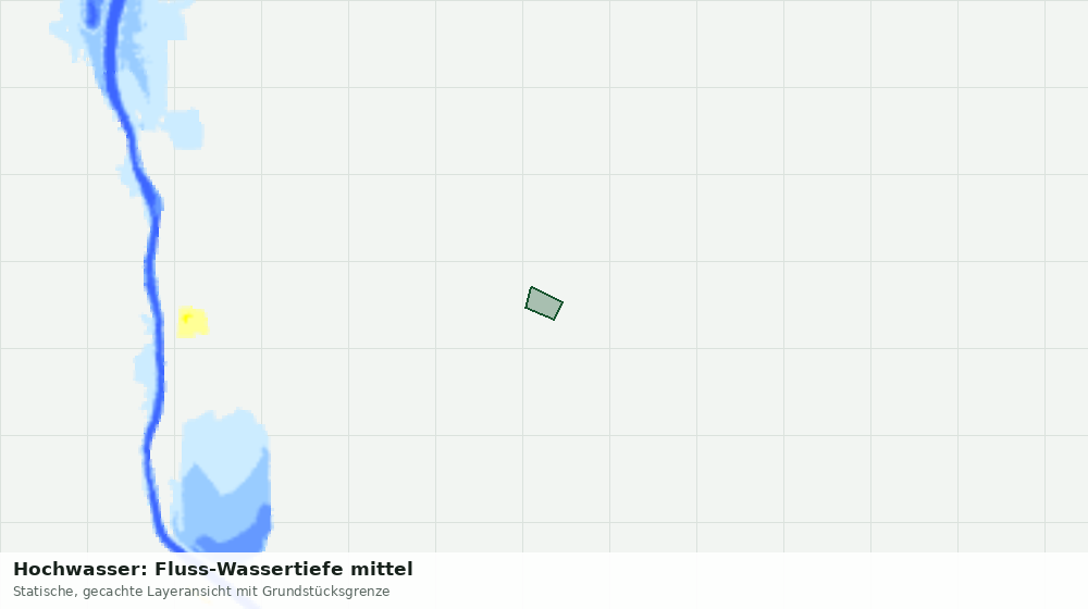Statische Kartenansicht: Hochwasser: Fluss-Wassertiefe mittel