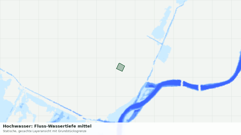 Statische Kartenansicht: Hochwasser: Fluss-Wassertiefe mittel
