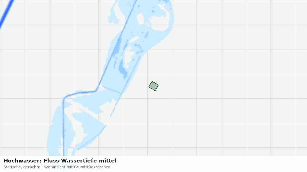 Statische Kartenansicht: Hochwasser: Fluss-Wassertiefe mittel