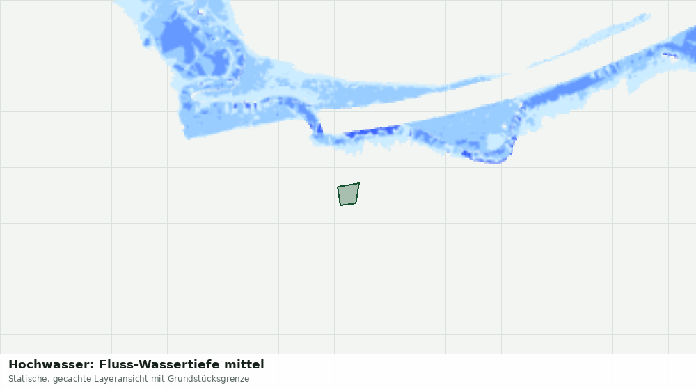 Statische Kartenansicht: Hochwasser: Fluss-Wassertiefe mittel