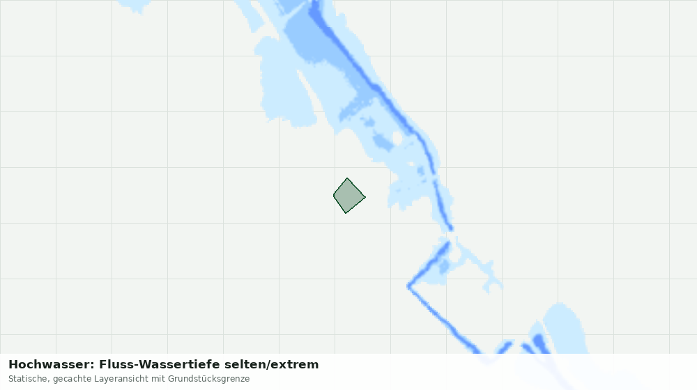 Statische Kartenansicht: Hochwasser: Fluss-Wassertiefe selten/extrem