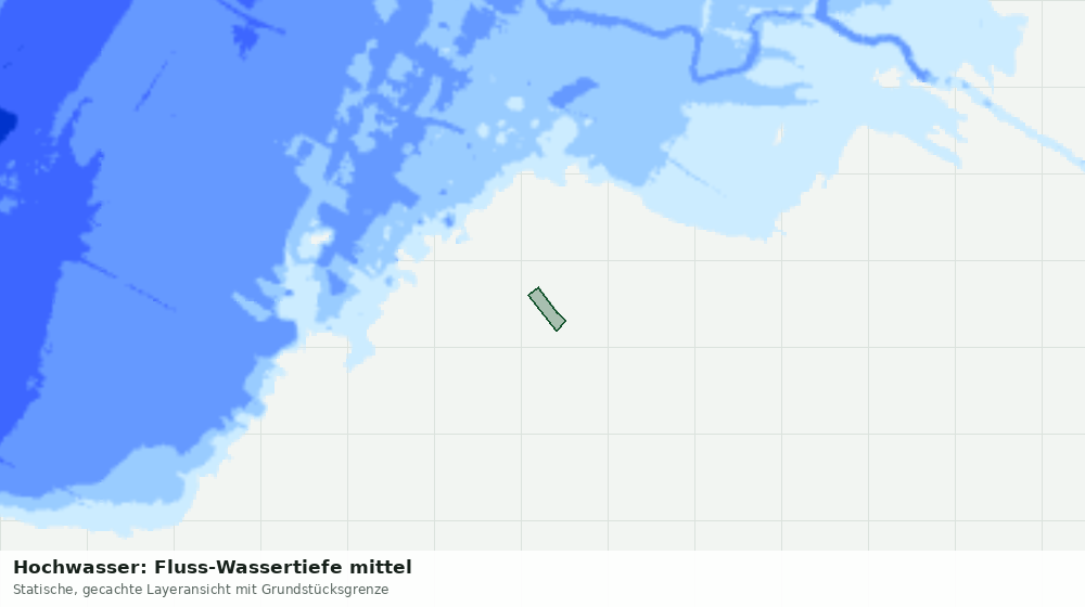 Statische Kartenansicht: Hochwasser: Fluss-Wassertiefe mittel