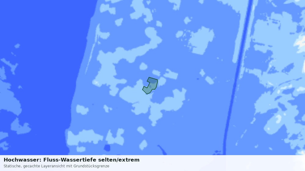 Statische Kartenansicht: Hochwasser: Fluss-Wassertiefe selten/extrem