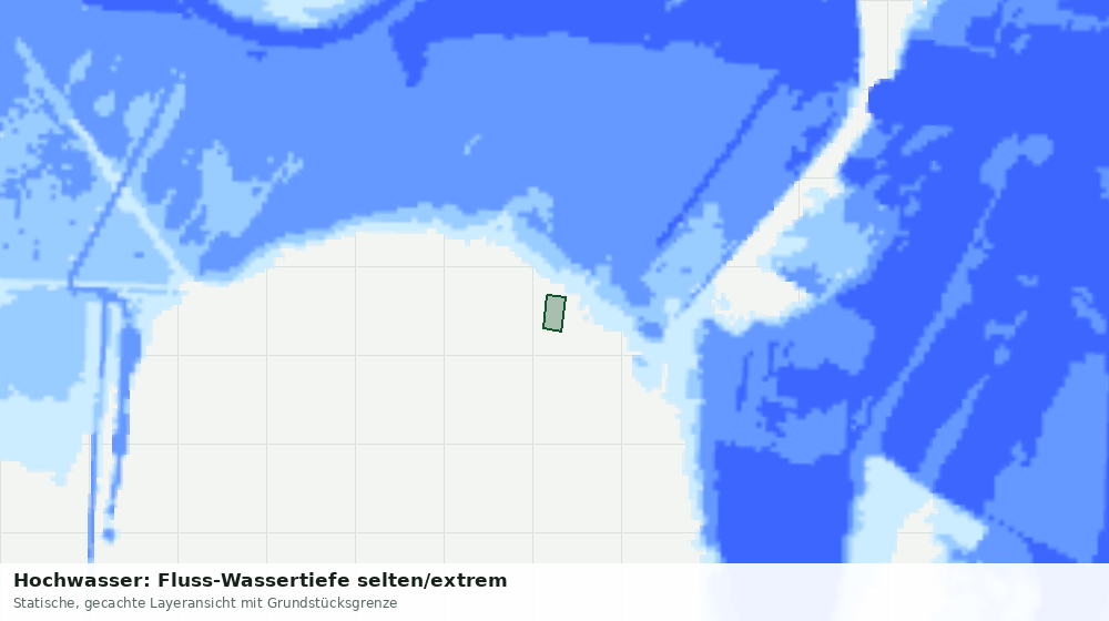 Statische Kartenansicht: Hochwasser: Fluss-Wassertiefe selten/extrem