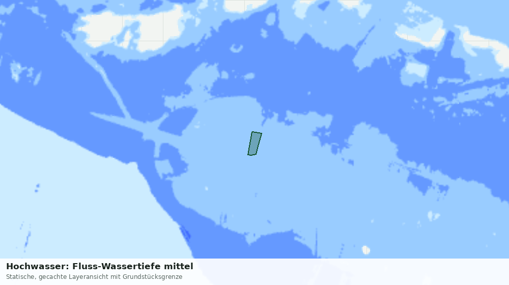 Statische Kartenansicht: Hochwasser: Fluss-Wassertiefe mittel