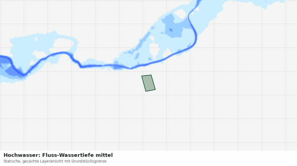 Statische Kartenansicht: Hochwasser: Fluss-Wassertiefe mittel