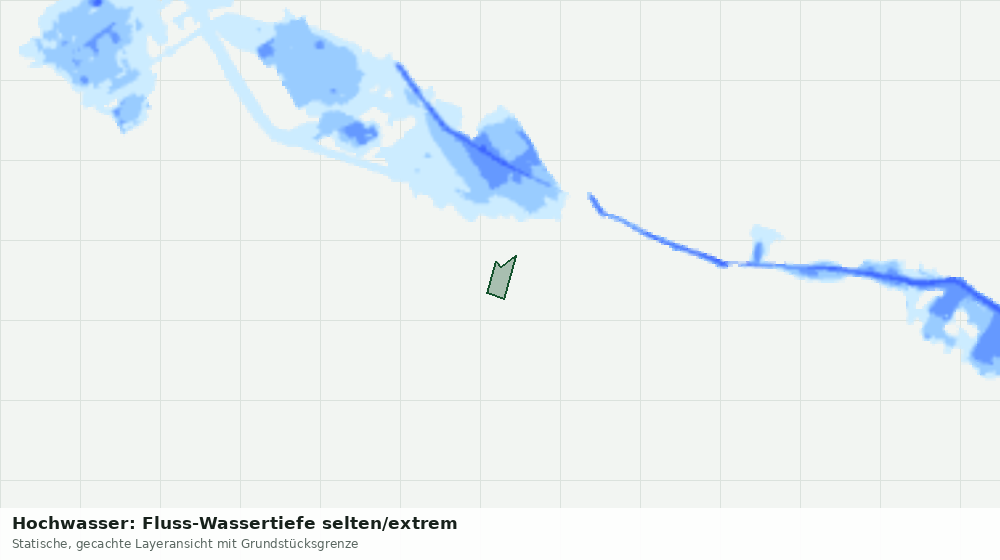 Statische Kartenansicht: Hochwasser: Fluss-Wassertiefe selten/extrem