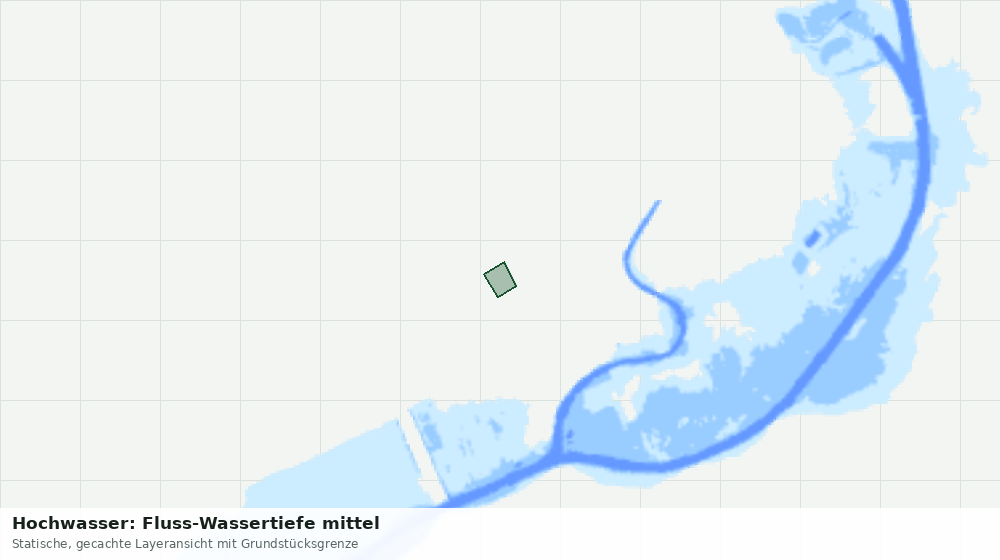 Statische Kartenansicht: Hochwasser: Fluss-Wassertiefe mittel