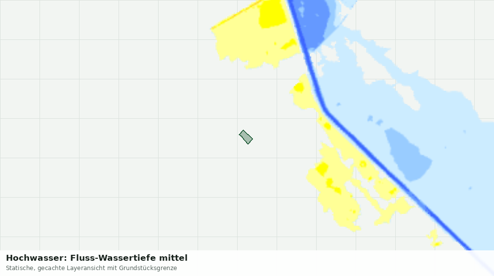 Statische Kartenansicht: Hochwasser: Fluss-Wassertiefe mittel
