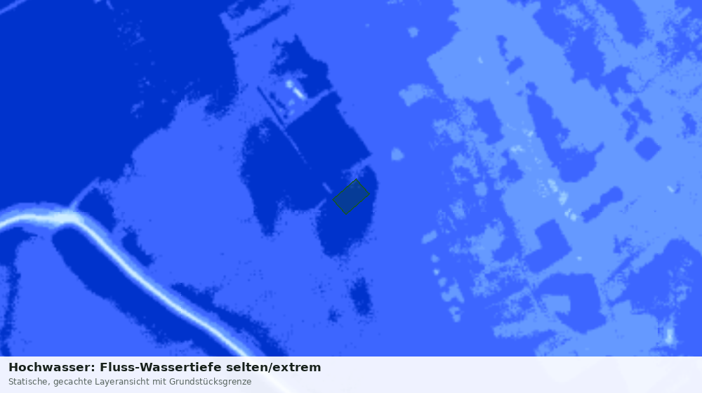 Statische Kartenansicht: Hochwasser: Fluss-Wassertiefe selten/extrem