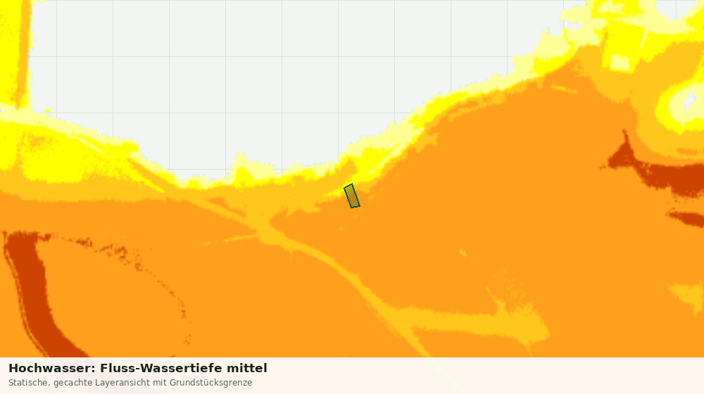 Statische Kartenansicht: Hochwasser: Fluss-Wassertiefe mittel