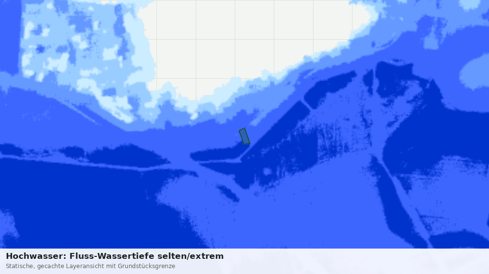 Statische Kartenansicht: Hochwasser: Fluss-Wassertiefe selten/extrem