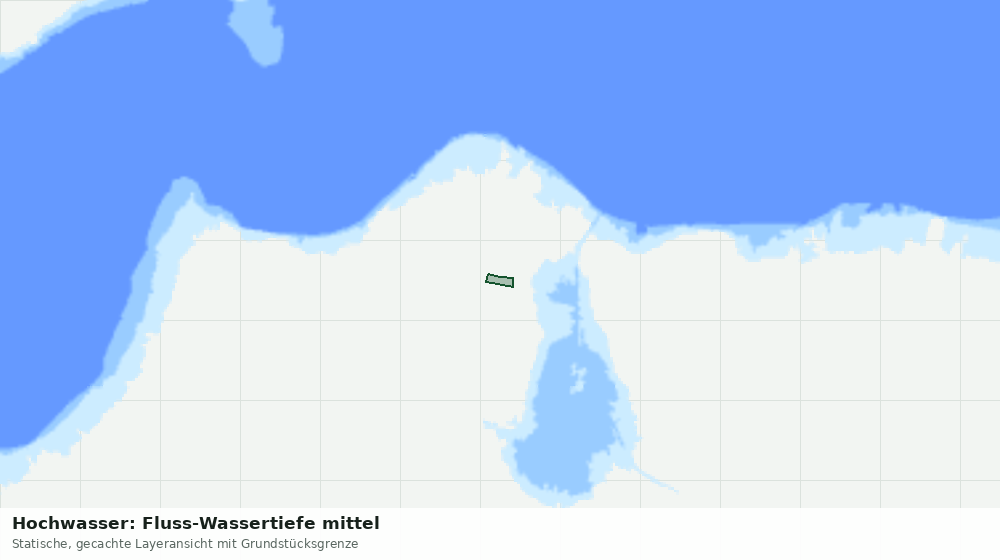 Statische Kartenansicht: Hochwasser: Fluss-Wassertiefe mittel