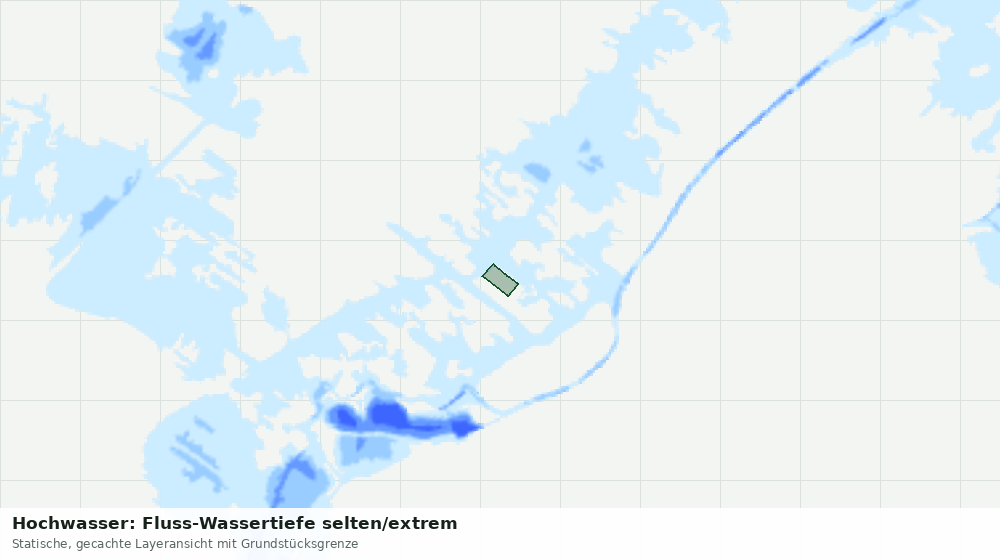 Statische Kartenansicht: Hochwasser: Fluss-Wassertiefe selten/extrem