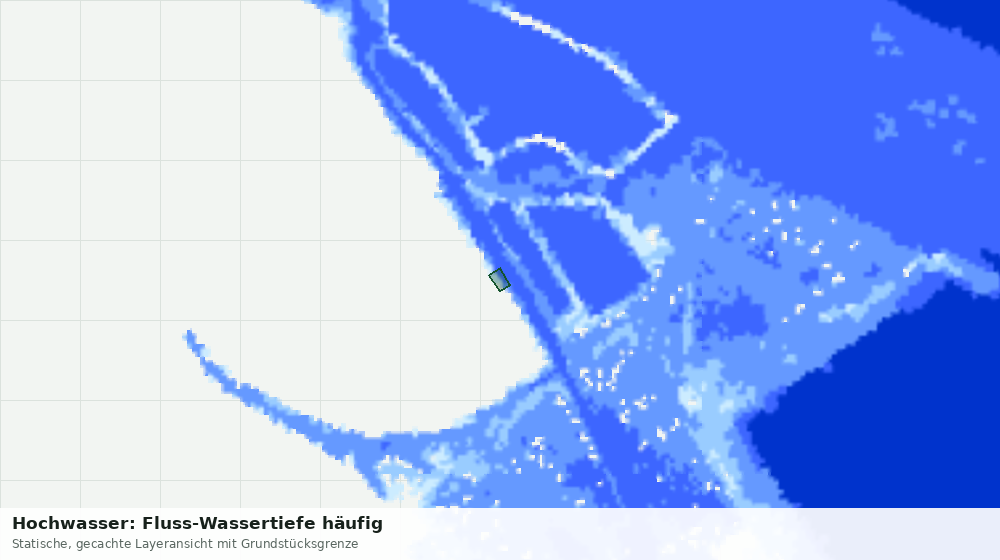 Statische Kartenansicht: Hochwasser: Fluss-Wassertiefe häufig