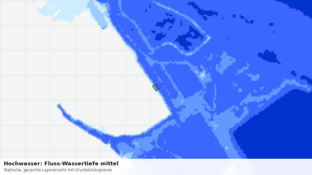 Statische Kartenansicht: Hochwasser: Fluss-Wassertiefe mittel