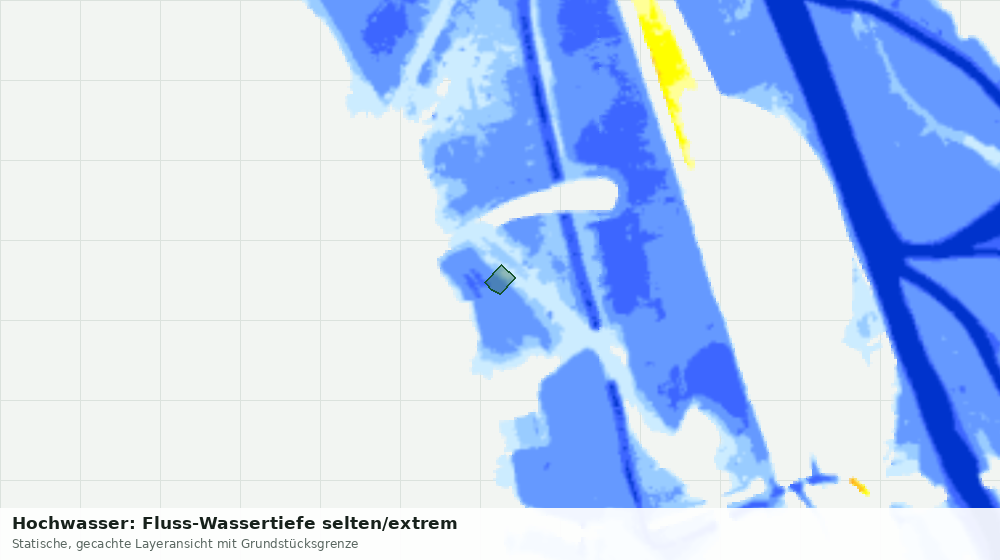 Statische Kartenansicht: Hochwasser: Fluss-Wassertiefe selten/extrem