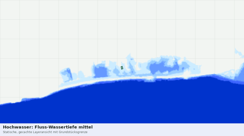 Statische Kartenansicht: Hochwasser: Fluss-Wassertiefe mittel