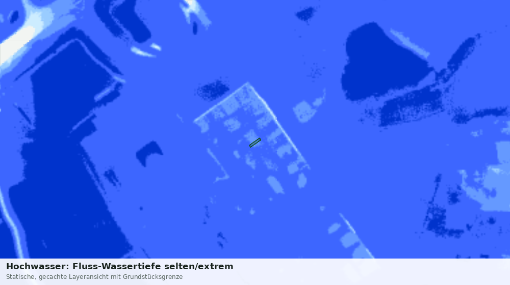Statische Kartenansicht: Hochwasser: Fluss-Wassertiefe selten/extrem