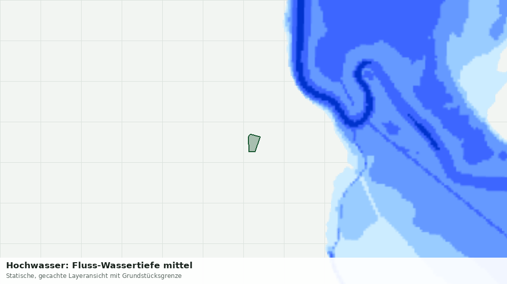 Statische Kartenansicht: Hochwasser: Fluss-Wassertiefe mittel