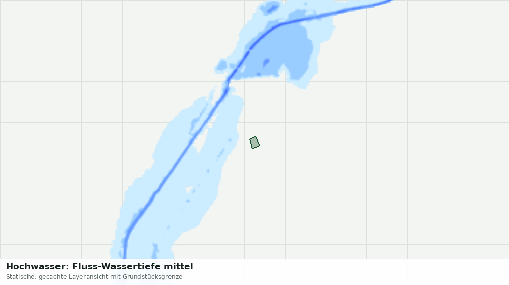 Statische Kartenansicht: Hochwasser: Fluss-Wassertiefe mittel