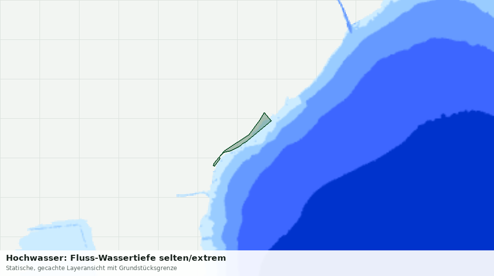 Statische Kartenansicht: Hochwasser: Fluss-Wassertiefe selten/extrem