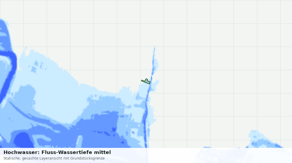 Statische Kartenansicht: Hochwasser: Fluss-Wassertiefe mittel