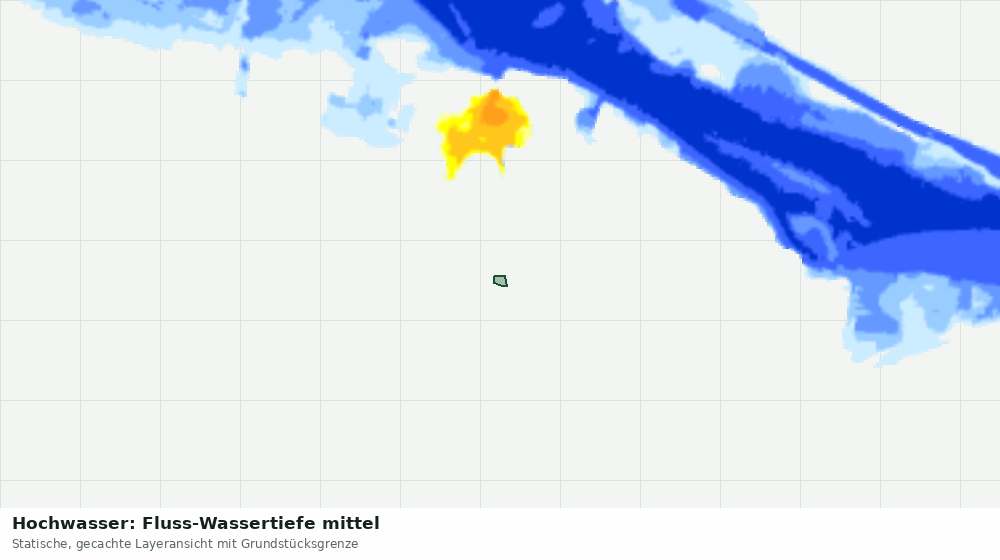 Statische Kartenansicht: Hochwasser: Fluss-Wassertiefe mittel