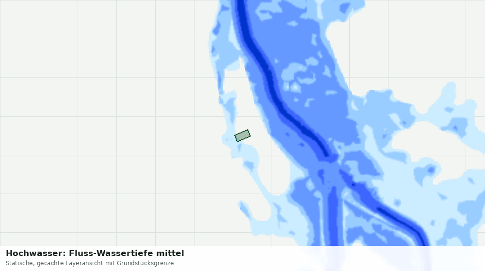 Statische Kartenansicht: Hochwasser: Fluss-Wassertiefe mittel
