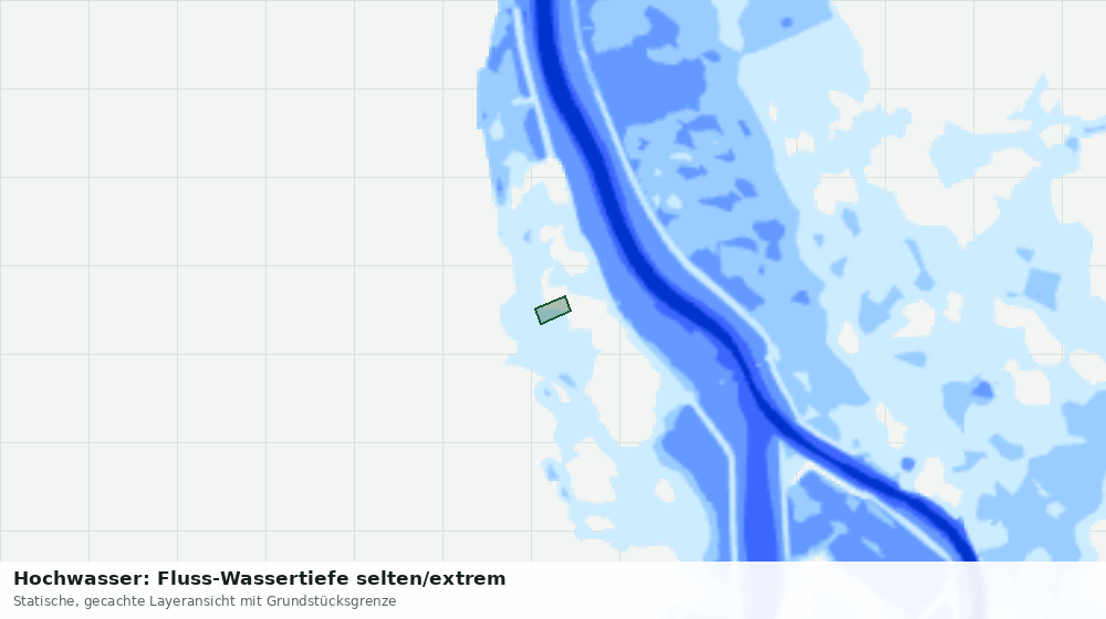 Statische Kartenansicht: Hochwasser: Fluss-Wassertiefe selten/extrem