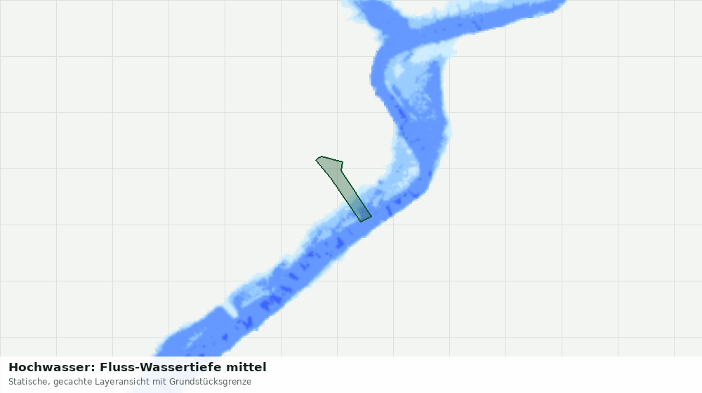 Statische Kartenansicht: Hochwasser: Fluss-Wassertiefe mittel