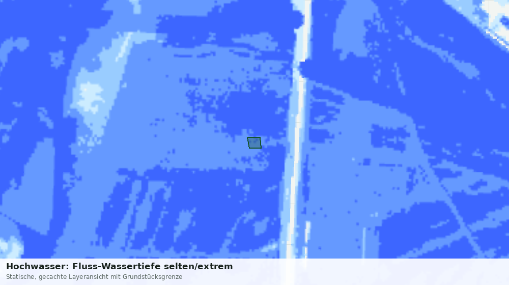 Statische Kartenansicht: Hochwasser: Fluss-Wassertiefe selten/extrem