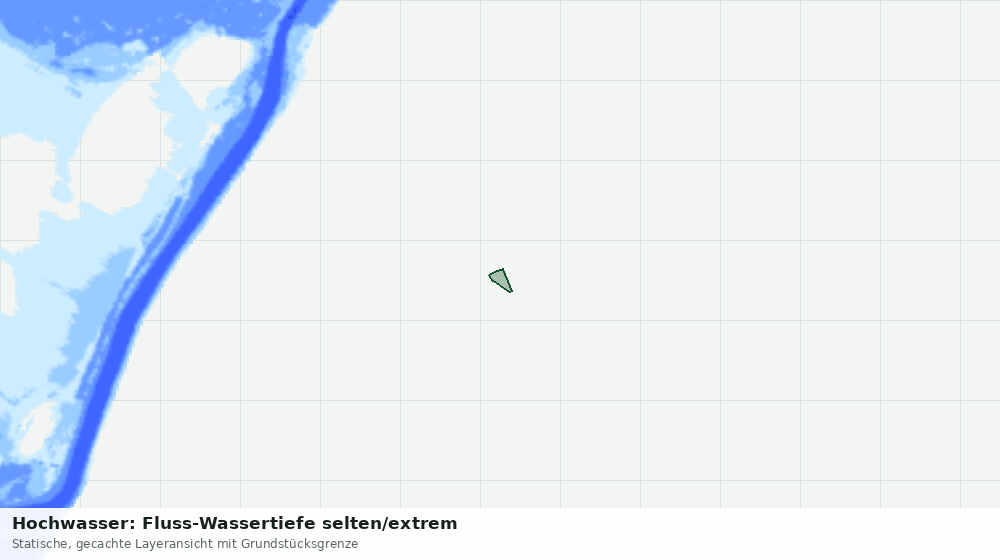 Statische Kartenansicht: Hochwasser: Fluss-Wassertiefe selten/extrem