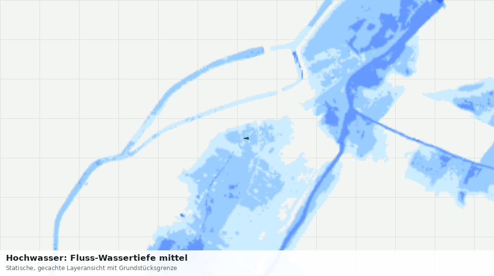 Statische Kartenansicht: Hochwasser: Fluss-Wassertiefe mittel