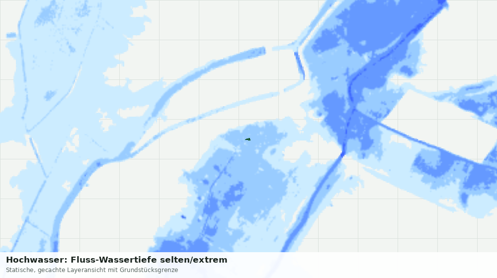 Statische Kartenansicht: Hochwasser: Fluss-Wassertiefe selten/extrem