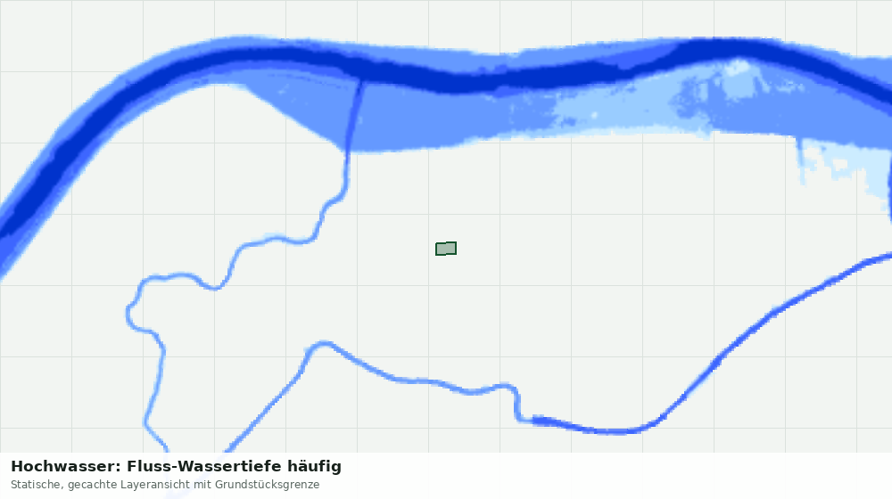 Statische Kartenansicht: Hochwasser: Fluss-Wassertiefe häufig