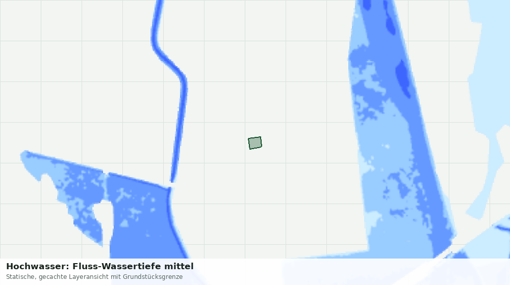 Statische Kartenansicht: Hochwasser: Fluss-Wassertiefe mittel