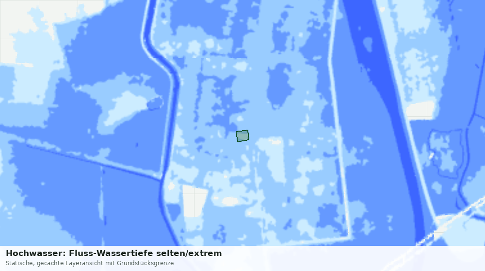 Statische Kartenansicht: Hochwasser: Fluss-Wassertiefe selten/extrem