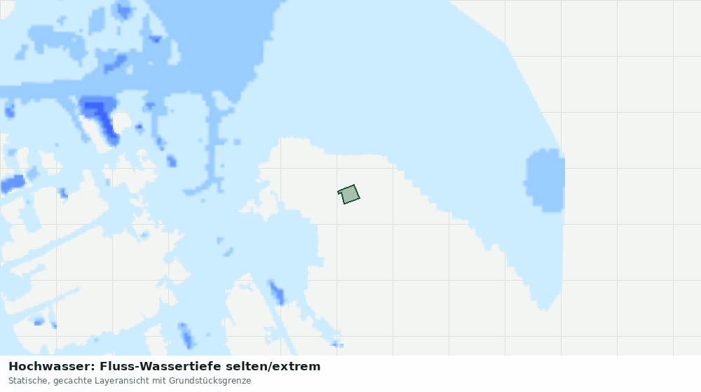 Statische Kartenansicht: Hochwasser: Fluss-Wassertiefe selten/extrem